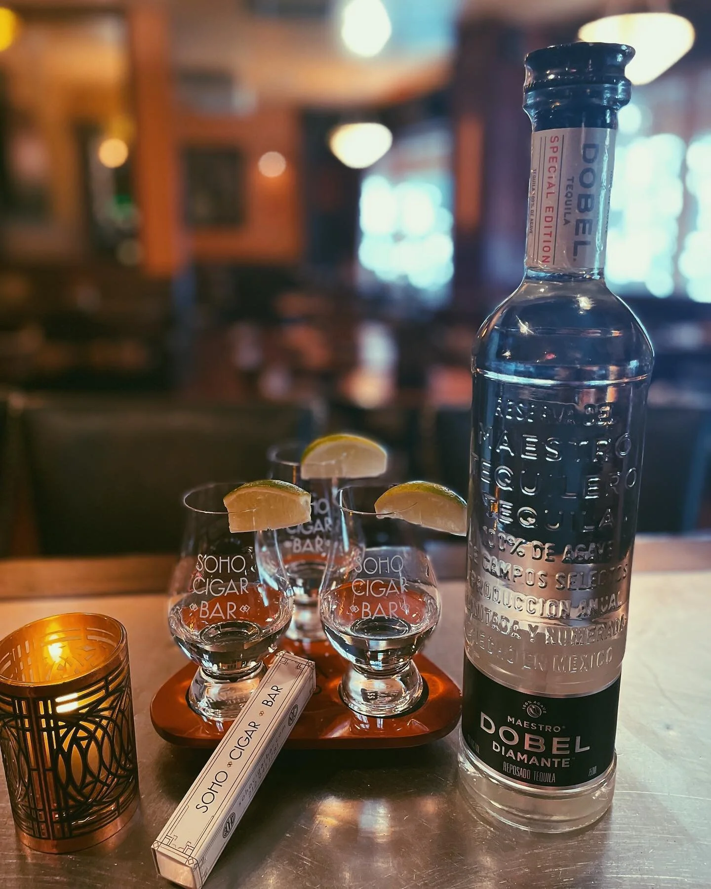 Join us on Thursday May 25th &amp; Saturday May 27th at 8PM. 
Soho Cigar Bar is hosting a complimentary tasting of Maestro Dobel Diamante.  It&rsquo;s a special edition made by us, Soho Cigar Bar. A toasted French oak Reposado. Will be featured on ou
