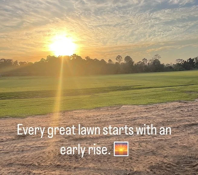 No filters. No fluff. Just the start of another big day on the farm.

We&rsquo;re up with the sun so your grass can shine all day long.

👉 Ready to roll out a fresh start of your own?
theturfshed.com.au/get-quote
📞 0417 852 444

#TheTurfShed #FarmS