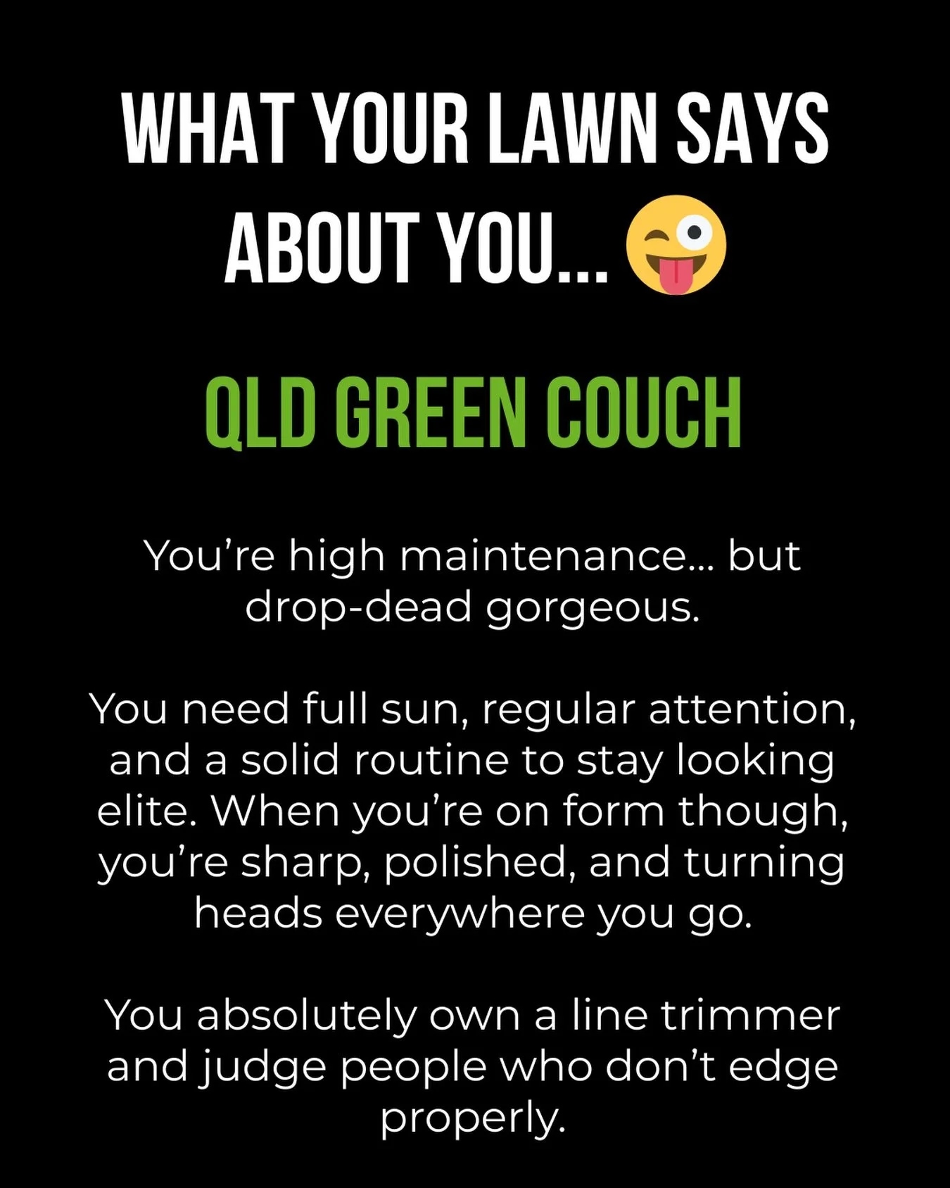 Be honest&hellip; which lawn are you? 👀

Drop yours in the comments or tag the mate who&rsquo;s definitely this one.

Thinking about upgrading your backyard personality?

👉 GET A FAST QUOTE: https://theturfshed.com.au/get-quote
📞 0417 852 444

#Th