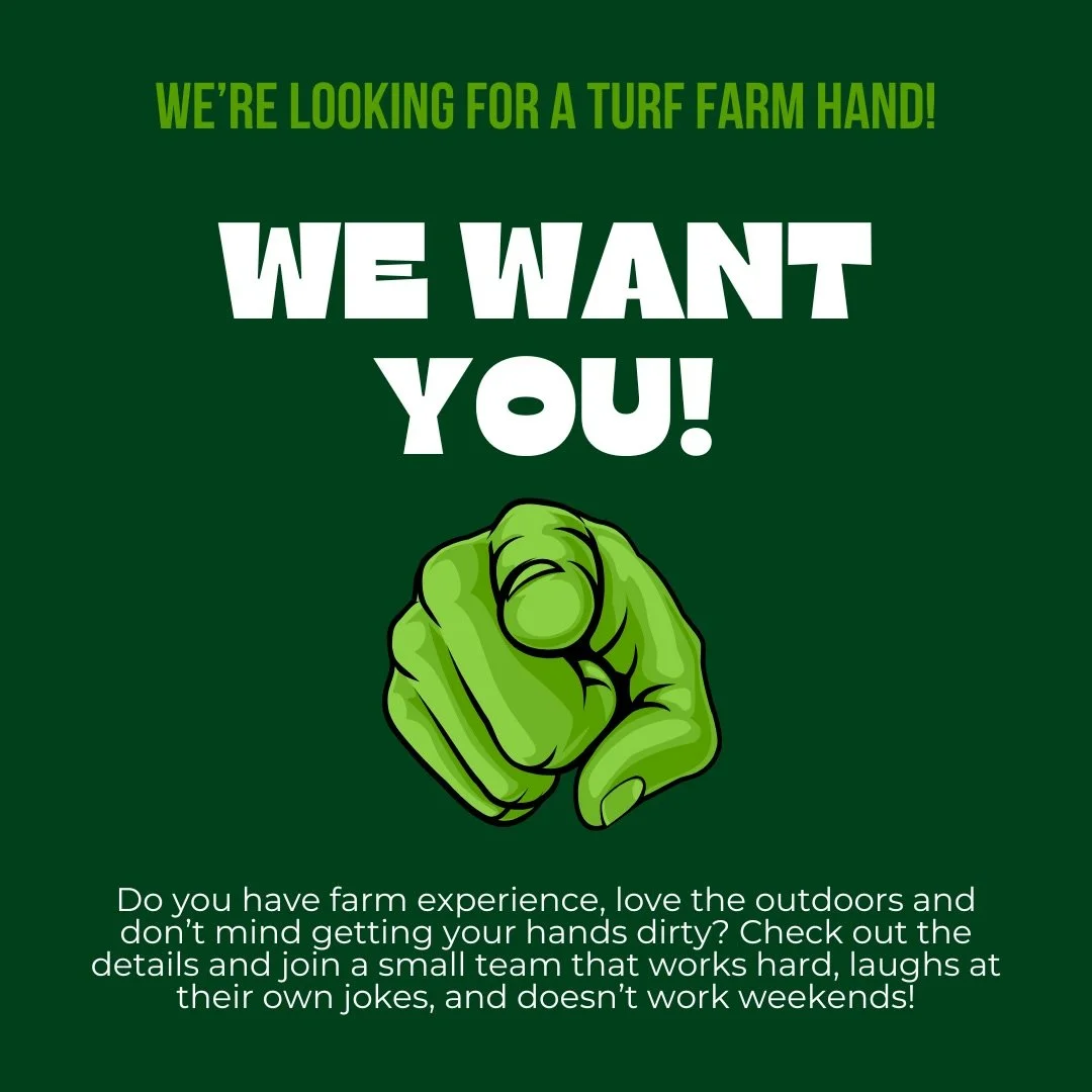 🌱 Know someone who&rsquo;d rather drive a tractor than sit in an office pretending to work?

Good news&hellip; we&rsquo;re hiring.

The Turf Shed is on the hunt for a Turf Farm Hand to join the crew. That means working outdoors, driving machinery, h