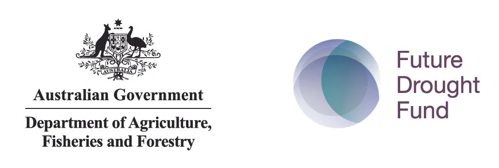 Australian Government Department of Agriculture, Fisheries and Forestry, and Future Drought Fund Logos