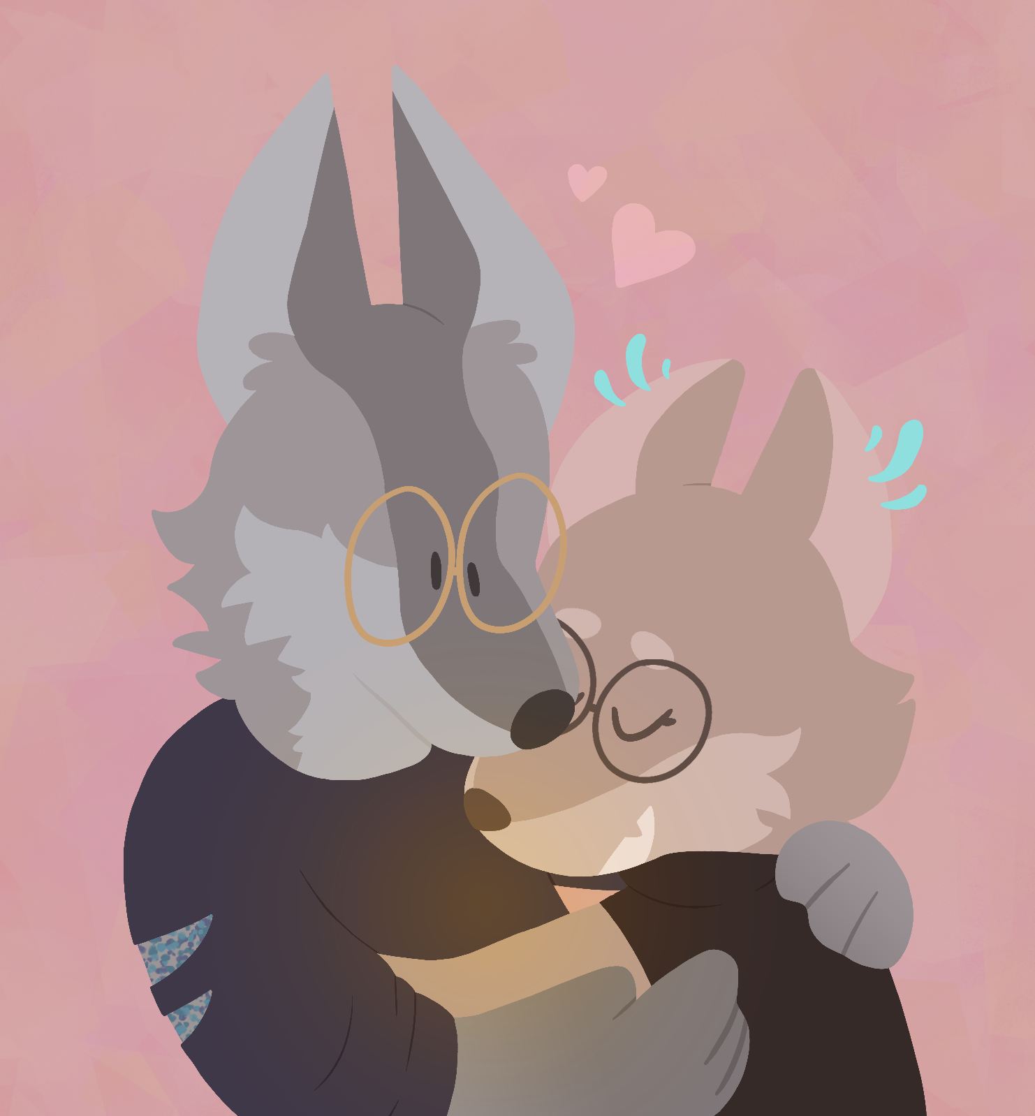 This art was done in 2024 for a yearly event called artfight! The characters I drew belongs to the lovely "redartlilas" and "sun_faust" on instagram!