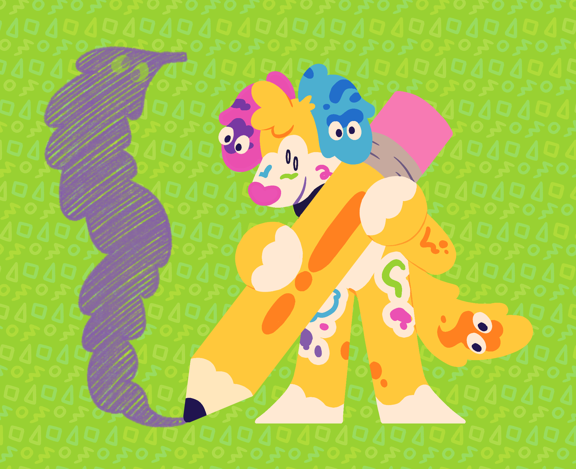 This art was done in 2024 for a yearly event called artfight! The character I drew belongs to the lovely "qhostbyrd" on twitter and tumblr!
