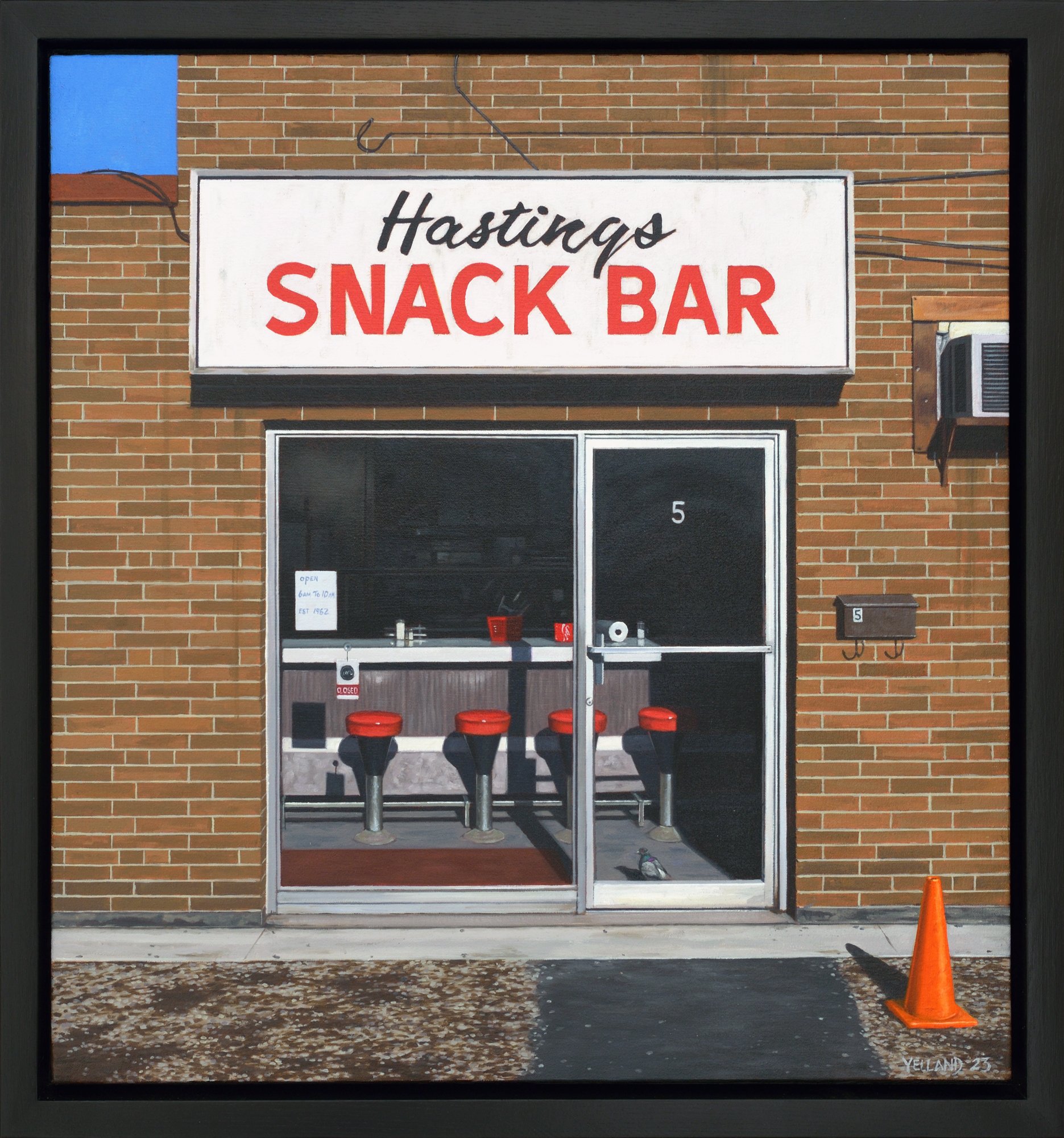 Closed (2024) 24 x 22.5 Oil on Canvas on Panel SOLD (Madrona Gallery, Victoria, BC)