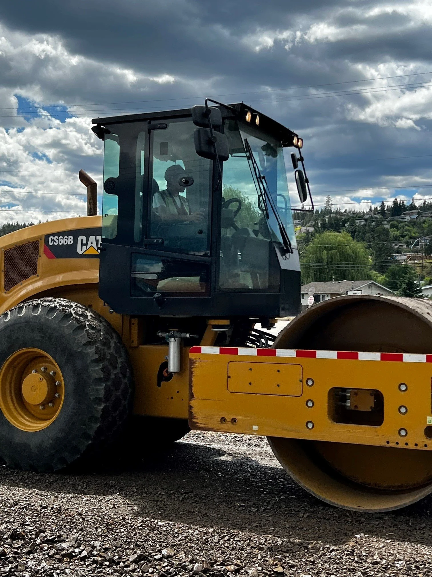 Civil Construction Project Work: Single Drum Roller
