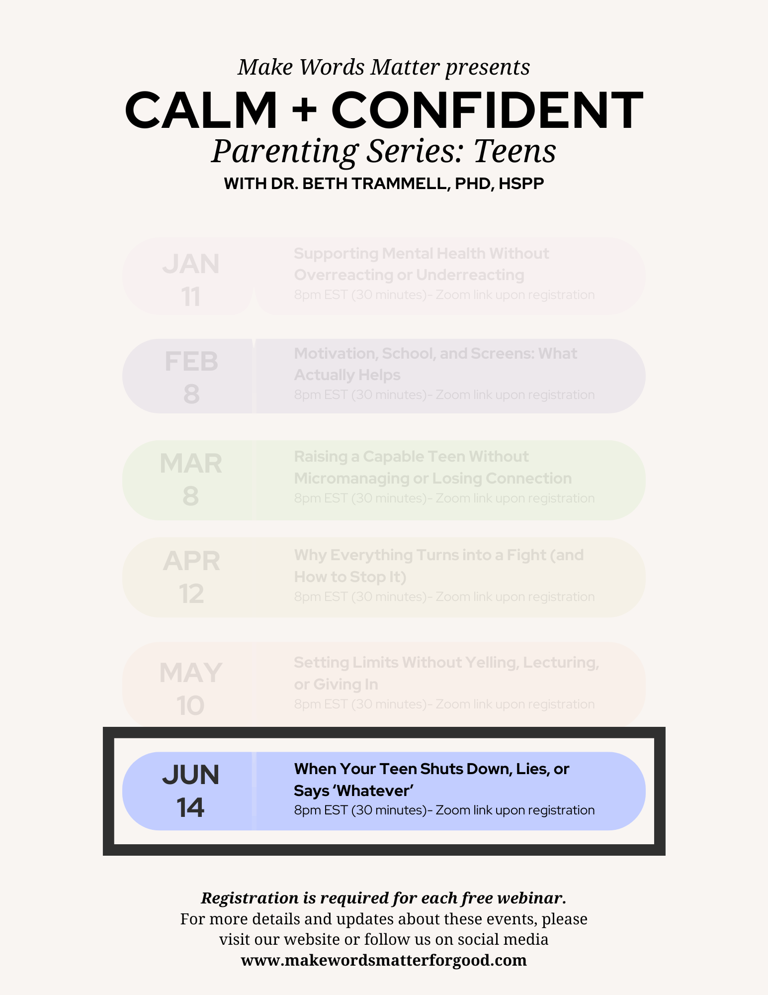 Calm + Confident Parenting Series: TEEN - When Your Teen Shuts Down, Lies, or Says ‘Whatever