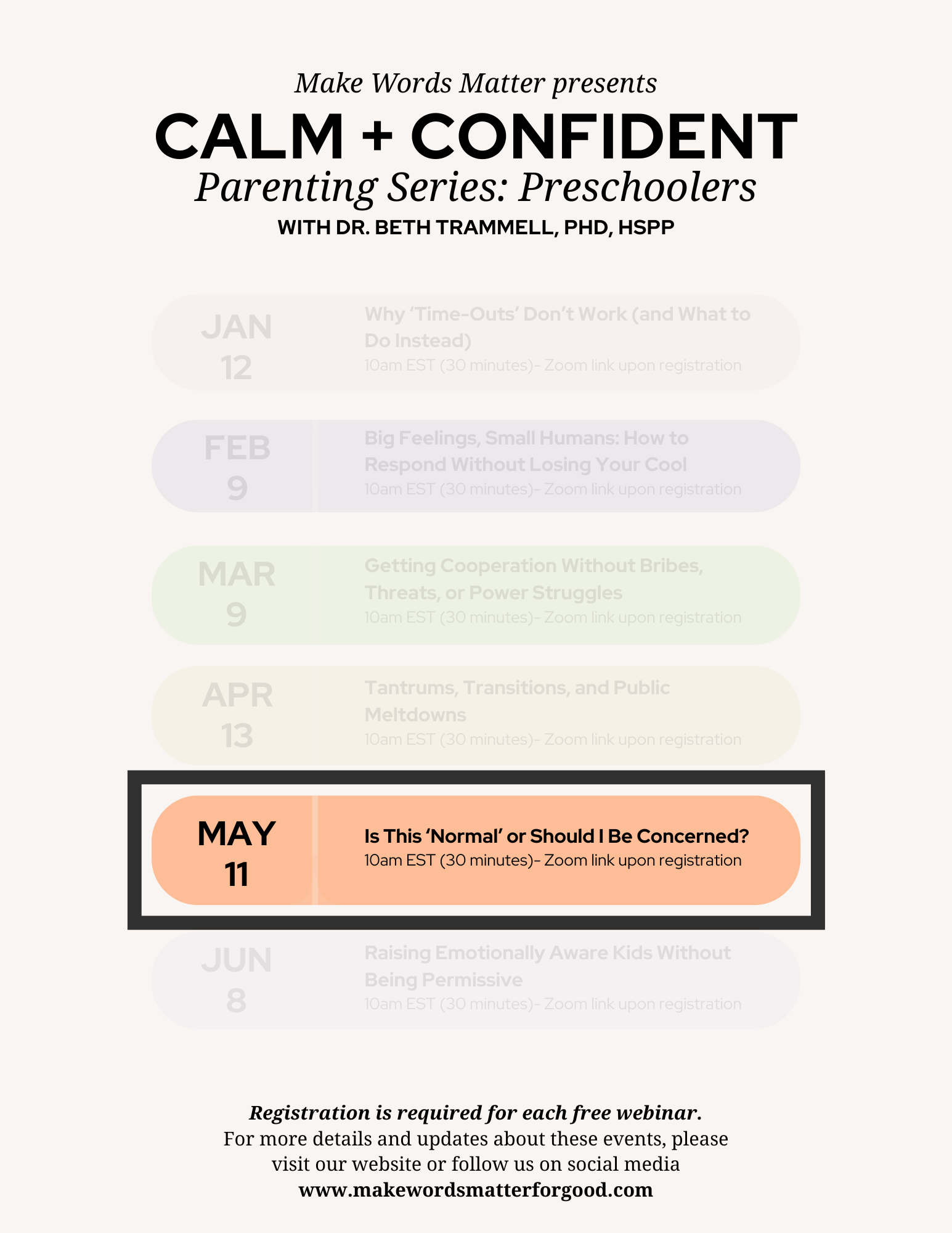 Calm + Confident Parenting Series: PRESCHOOLERS - Is This ‘Normal’ or Should I Be Concerned?