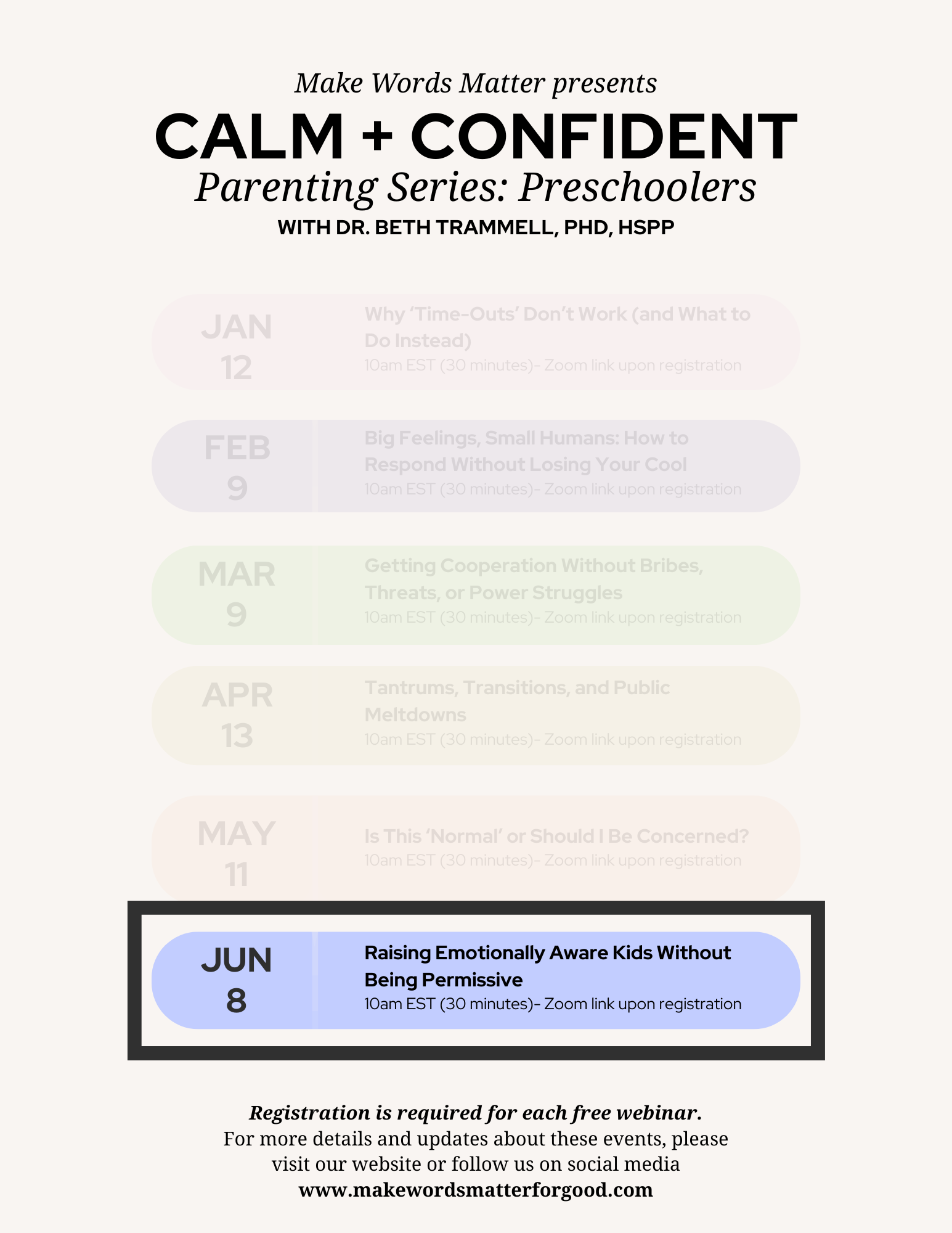 Calm + Confident Parenting Series: PRESCHOOLERS - Raising Emotionally Aware Kids Without Being Permissive