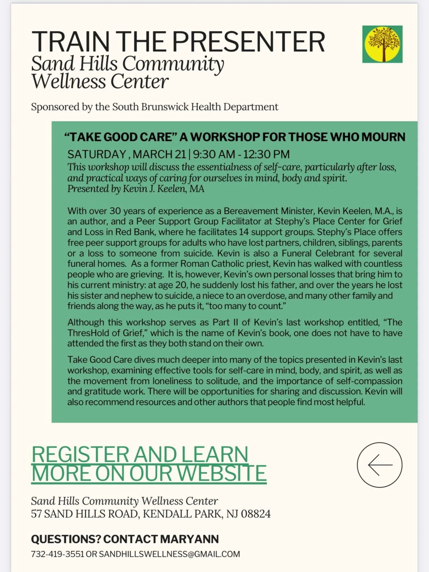 Great workshop coming in a few weeks!