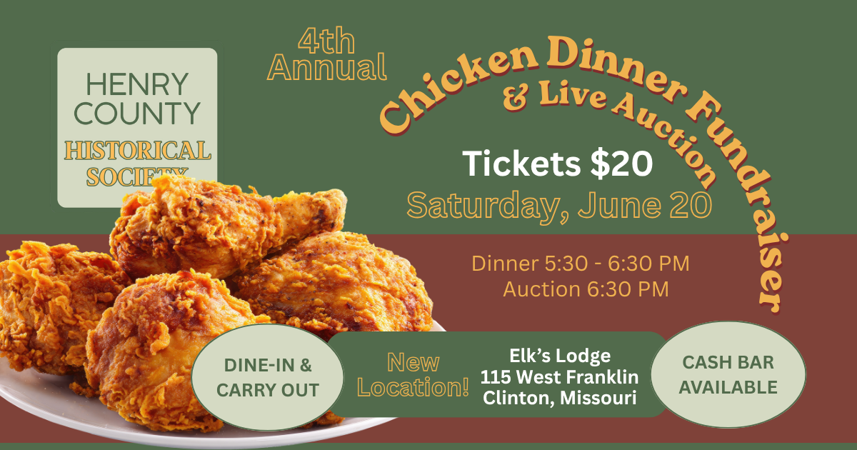 4th annual chicken dinner fundraiser and live auction ad.