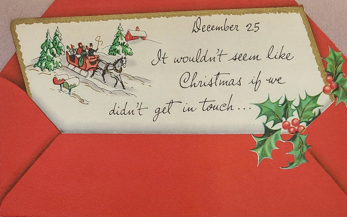 Christmas greet card.