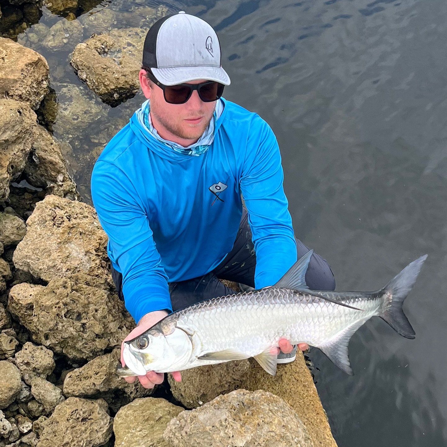 Club Pescatore Hoodie and a lil spillway poon action #flh #merch #florida #fishing #tarpon