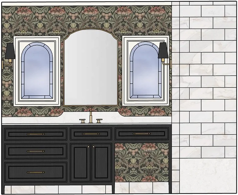 Primary Bathroom Renovation in LA &bull; Working through window treatments and final touches, then we can get this pup photographed! 

Interiors: @freerange_interiordesign