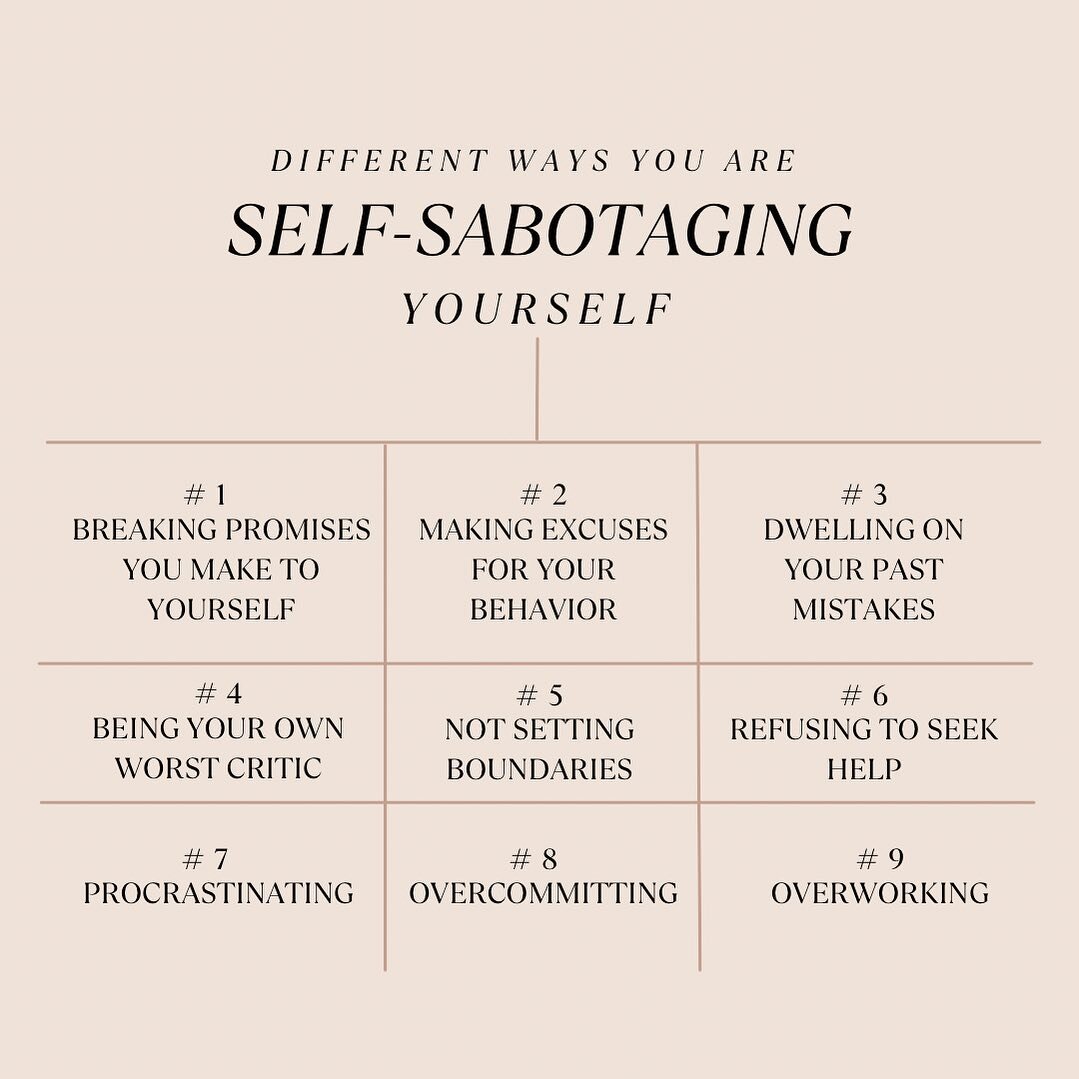 Stop self-sabotaging yourself 🫶🏼

#selfsabotage #mentalhealth #therapy #therapist #wellness #selfcare #boundaries #healthyhabits #wellnessjourney #mentalhealthmatters