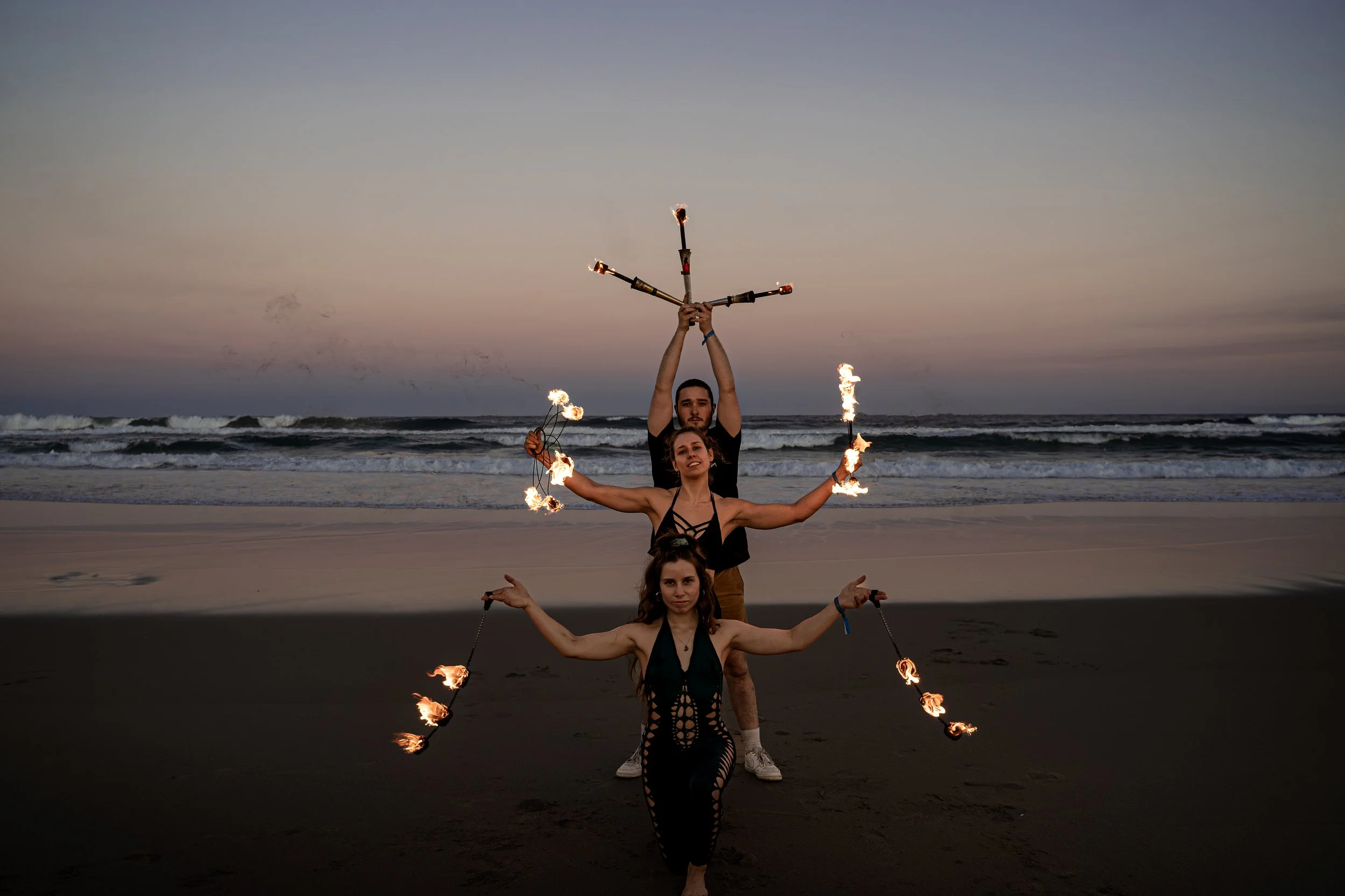GLOWFEST FESTIVAL AUSTRALIA, FIRE PERFORMER PHOTO BY MYCOL CAVALIERI- SPRITZ THE WORLD STUDIO