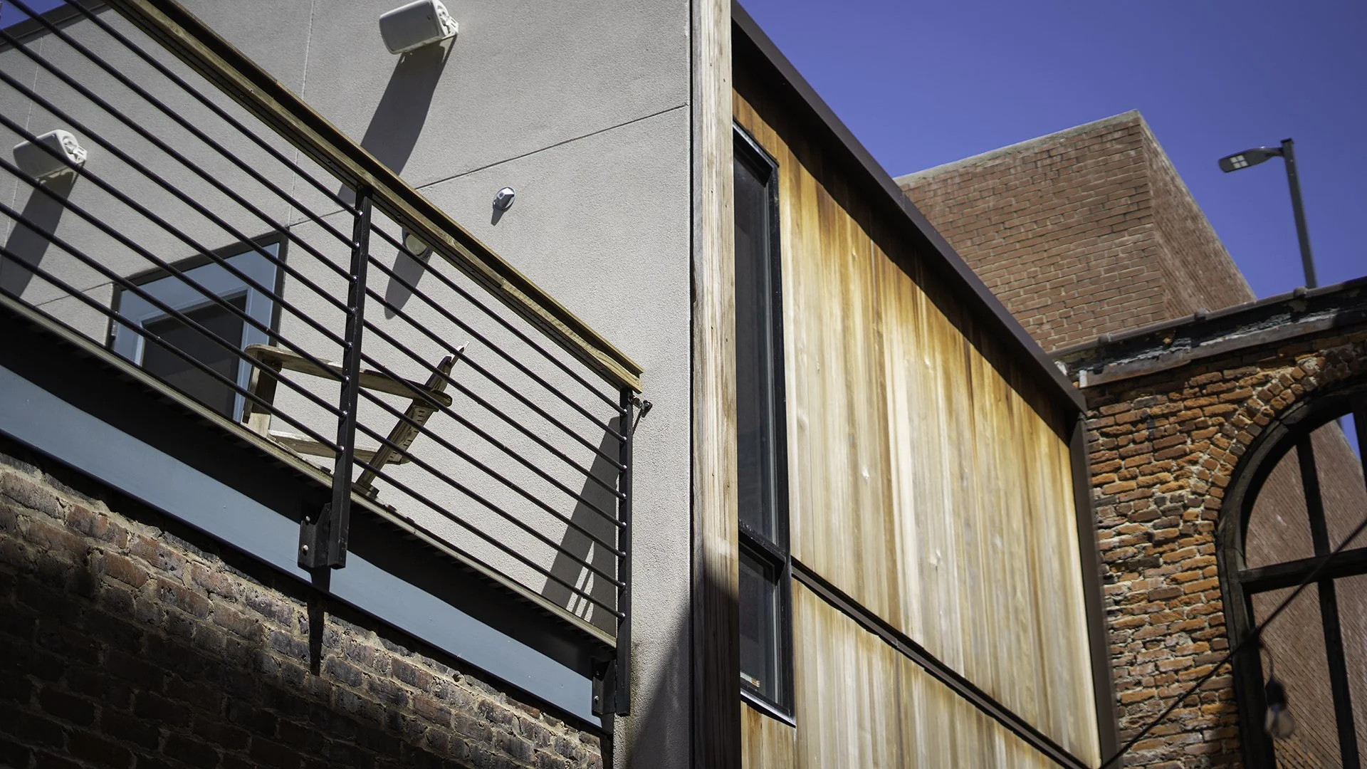 Juxtaposition of building materials