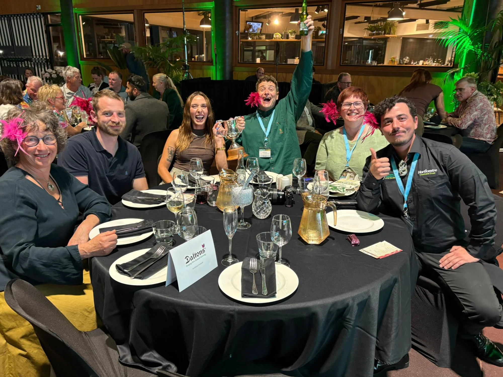 The Bonecrusher table's prize was a donation on behalf of the plant production industry to Big Jim Garden Centre's Pink Ribbon Breakfast fundraiser for the NZ Breast Cancer Foundation