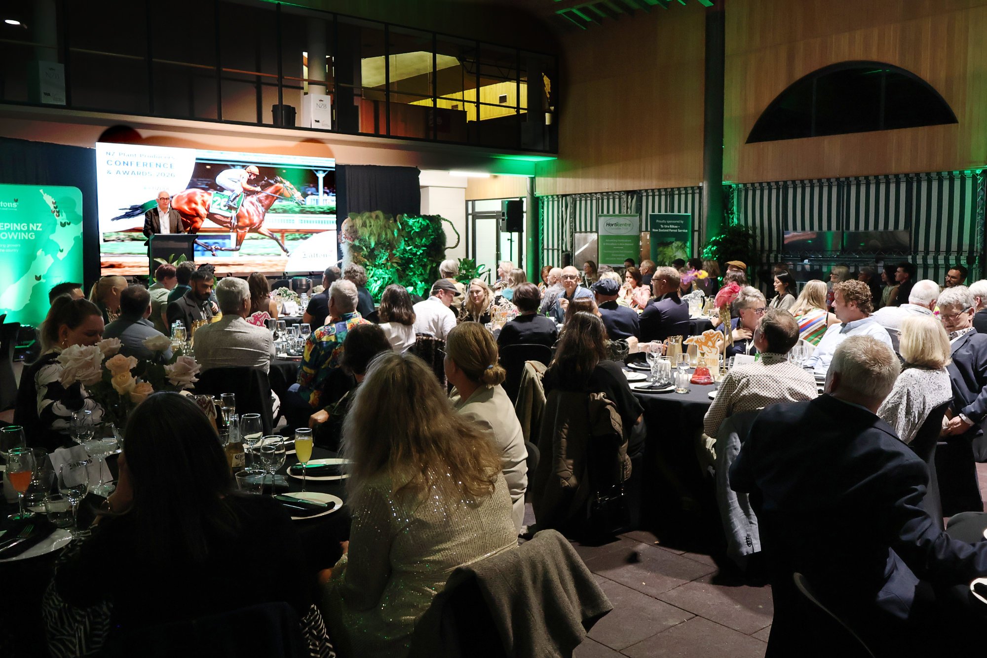 The crowd of almost 120 guests enjoying the industry awards dinner