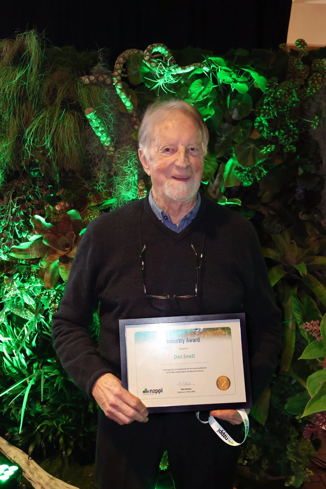Winner Industry Award Des Snell of Commercial Horticulture magazine