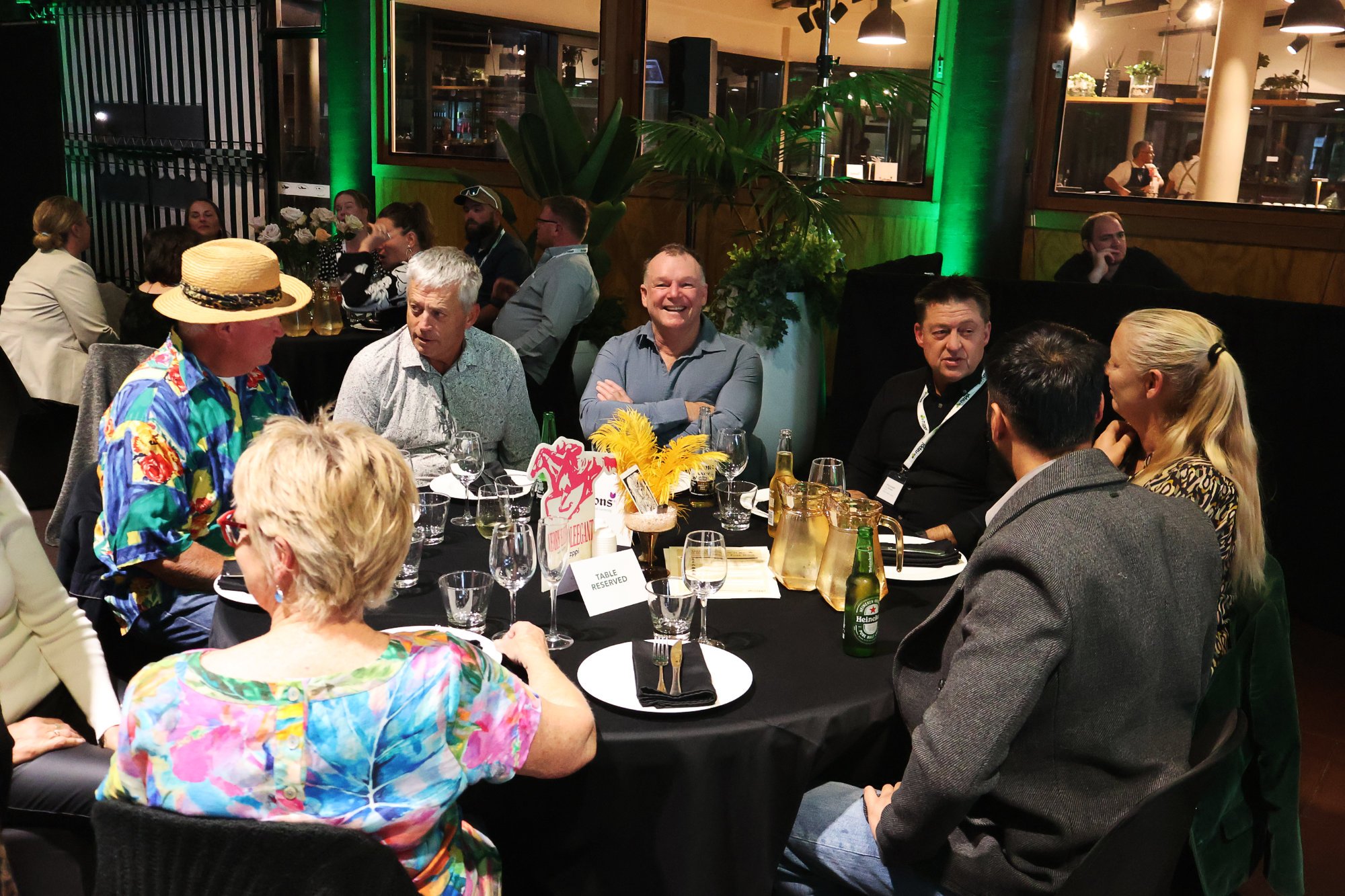 Each table had its own horse, from the Karaka history stables - this is Verry Elleegant