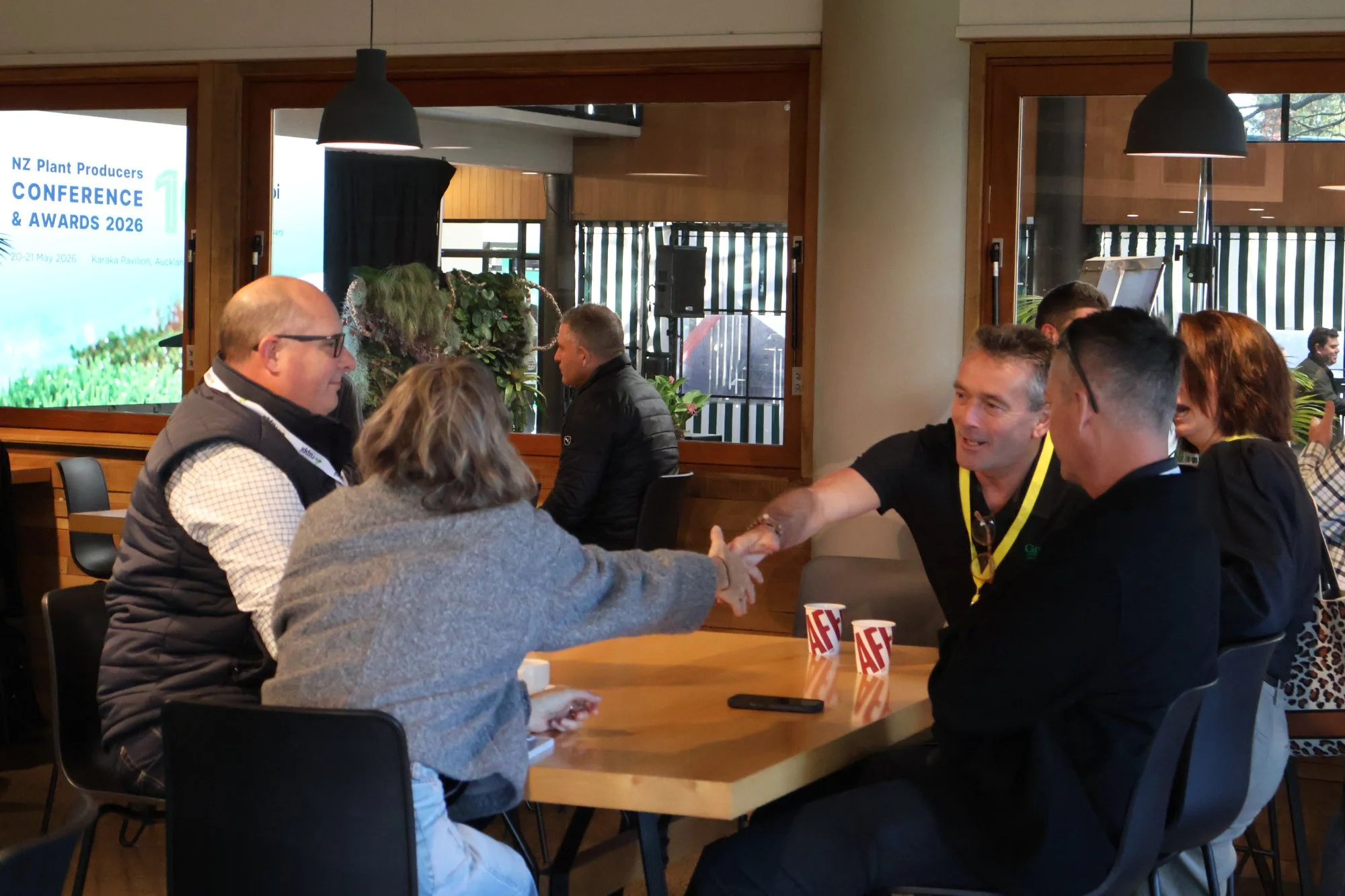 Breaks and lunch in the Karaka Pavilion Garden Bar proved invaluable for networking