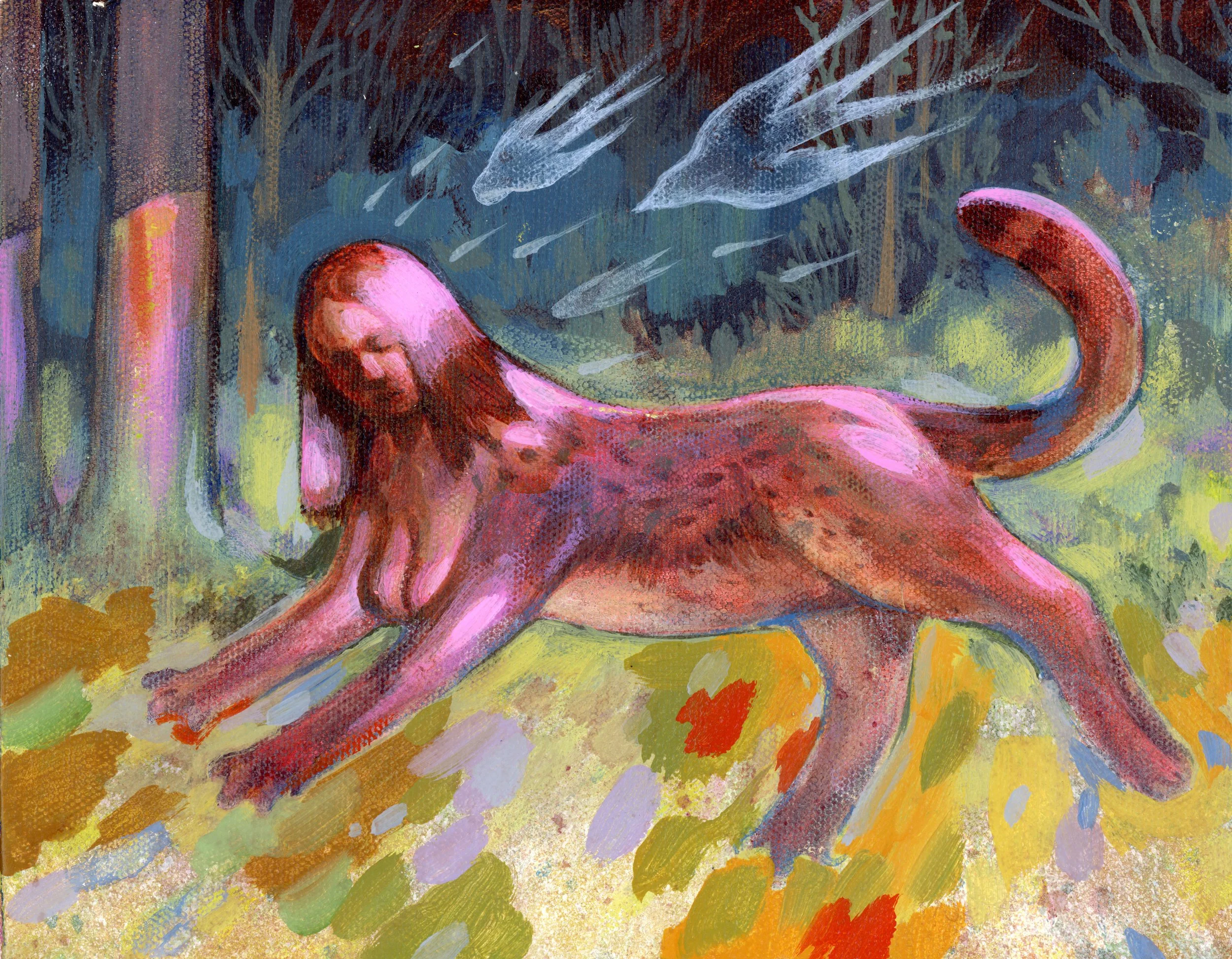 'I Dream of Running' 8x10" acrylic, 2026