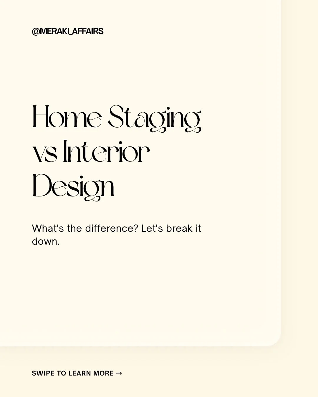 Home staging sells the vision.
Interior design tells your story.

One is meant to attract buyers.
The other is meant to reflect you.

Knowing the difference is everything. ✨