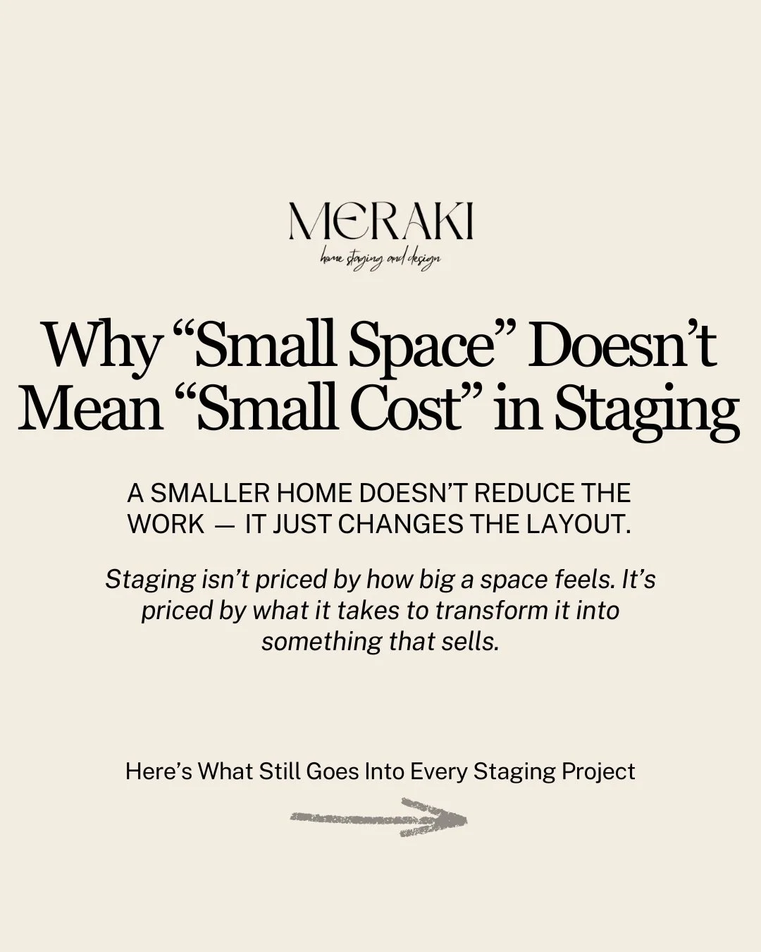 I hear this a lot, &lsquo;it&rsquo;s a small space.&rsquo;

As if that changes the amount of work that goes into staging.

We&rsquo;re still bringing in furniture, coordinating movers, handling logistics, and designing the space to feel intentional a