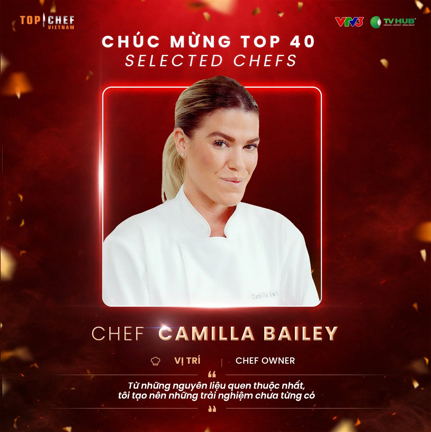 BIG NEWS: Chef Camilla Selected for Top 40 in Top Chef Vietnam 2026