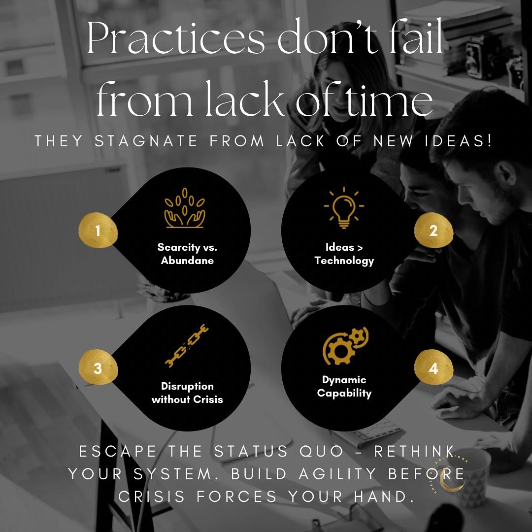 Most dentists don&rsquo;t need more time. They need better ideas&mdash;and braver leadership.

If your systems feel &ldquo;fine,&rdquo; that&rsquo;s the danger zone.
You&rsquo;re optimizing a framework that might already be obsolete.

Growth doesn&rs