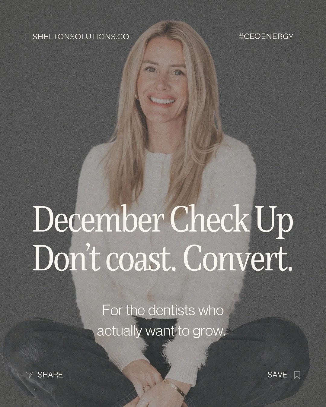 Most dentists go soft in December. 😶&zwj;🌫️
Production dips. Diagnosing dips. Leadership dips.
Standards? Don&rsquo;t get me started.

But high-performing owners (the ones building profitable, peaceful practices) use December differently.
They shar