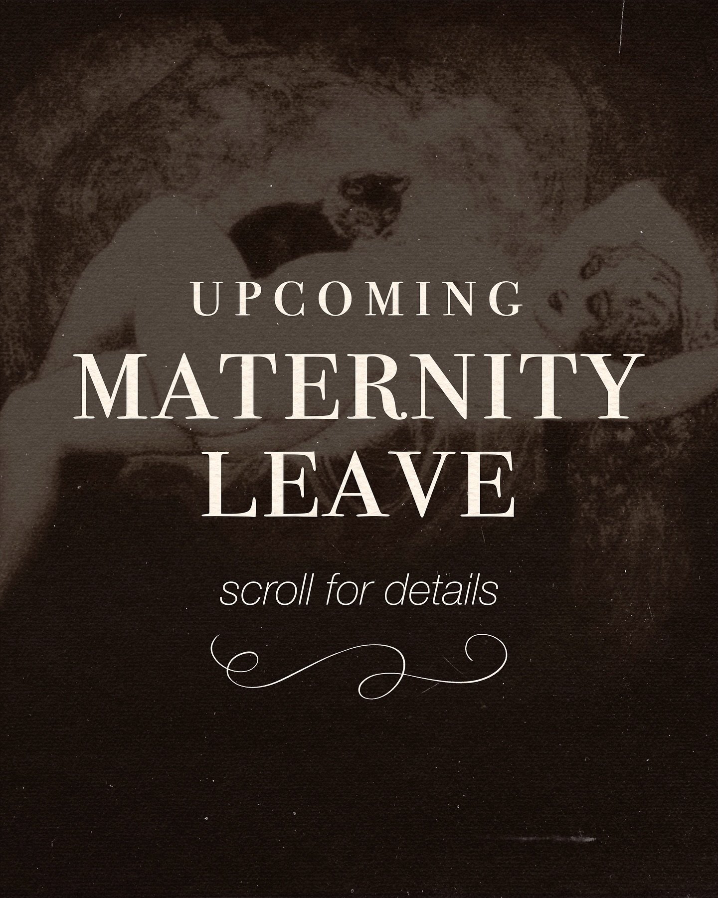 My husband and I are expecting our first child this fall 🍂

I&rsquo;ll be going on maternity leave from tattooing in September to rest &amp; prepare in my last month of pregnancy.
My final tattoo booking period of this year, for the summer months, o