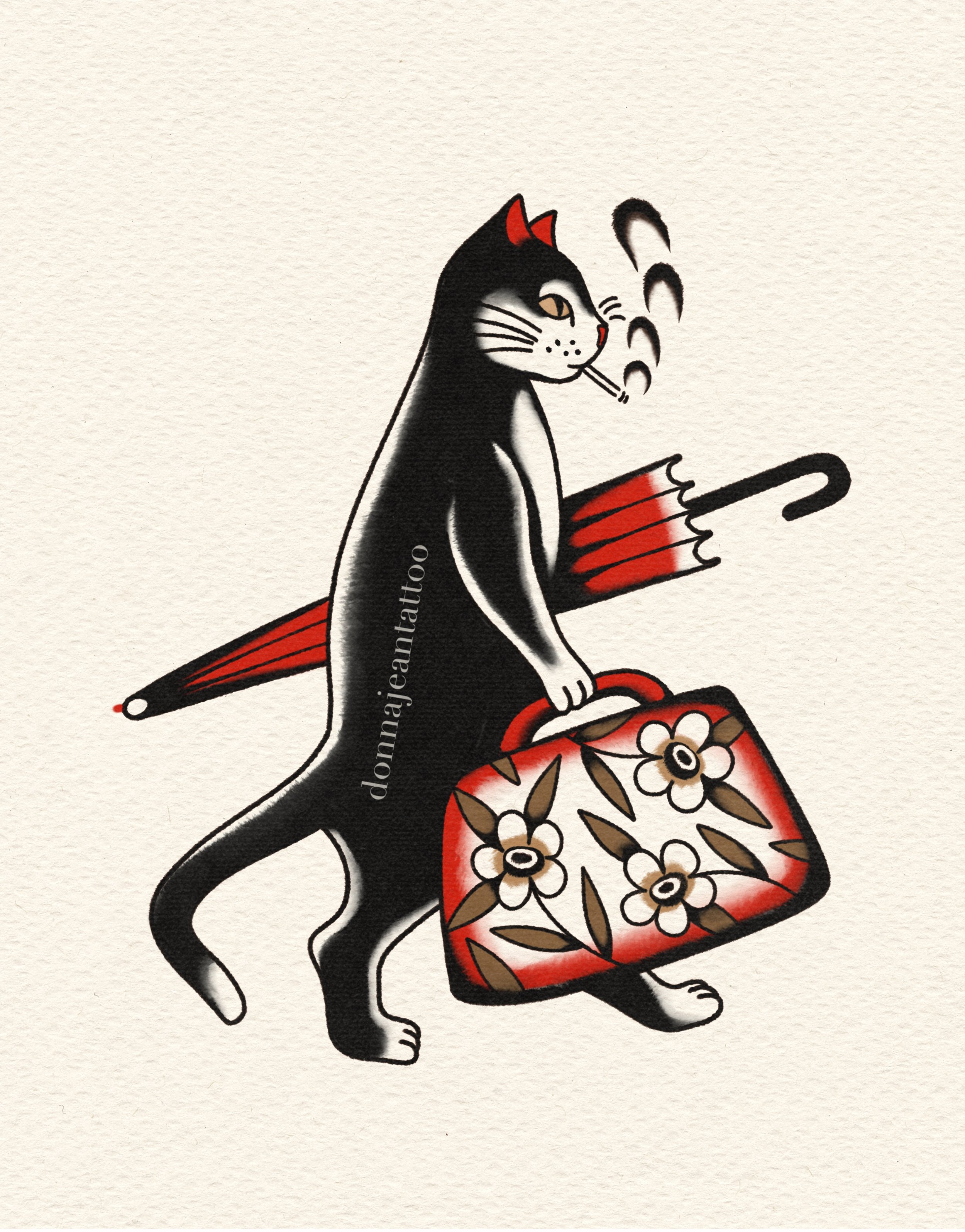Travelling Cat - minimum 5" - $400