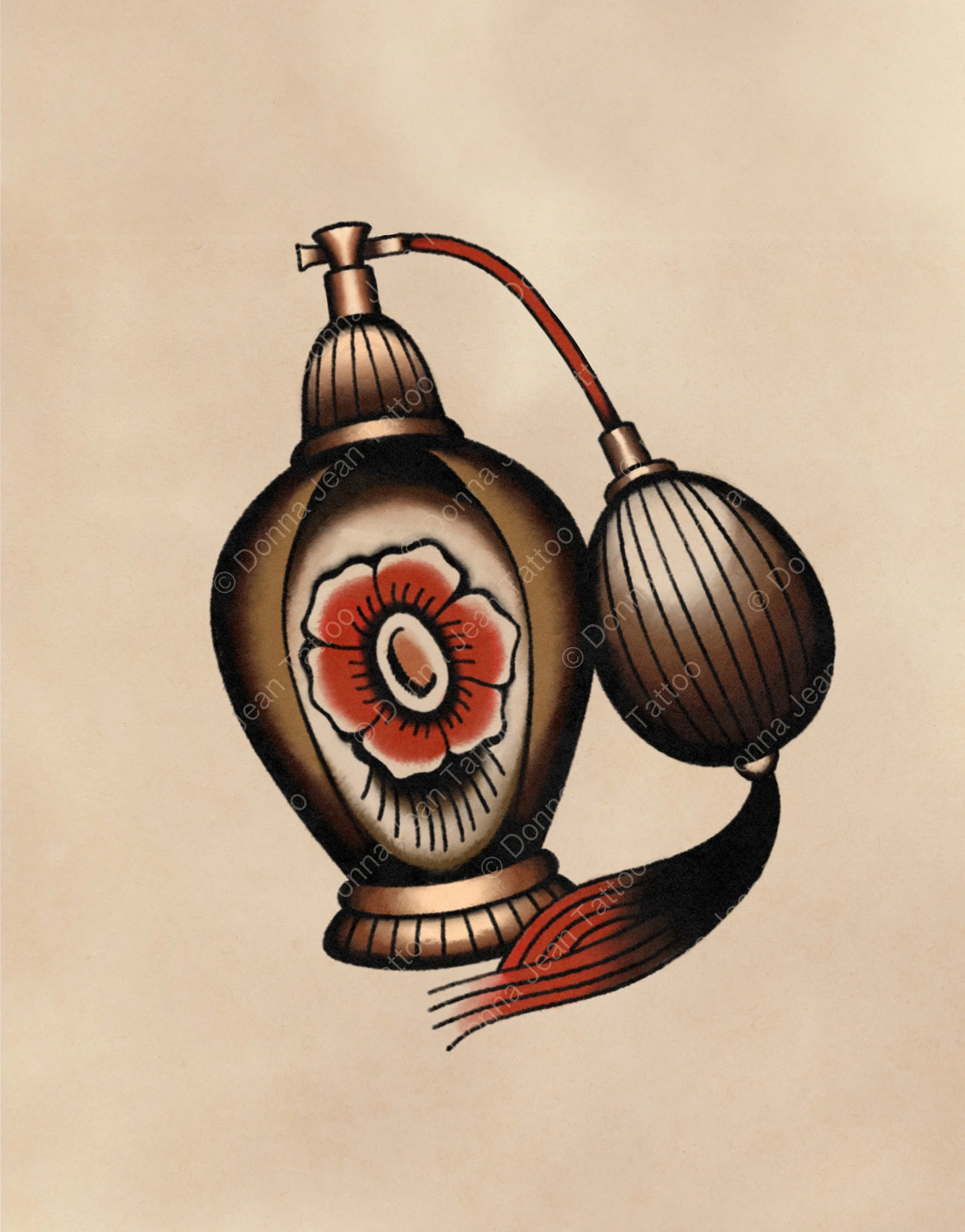 Perfume Bottle - minimum 5" (smoke/perfume can be added & drawn to fit)