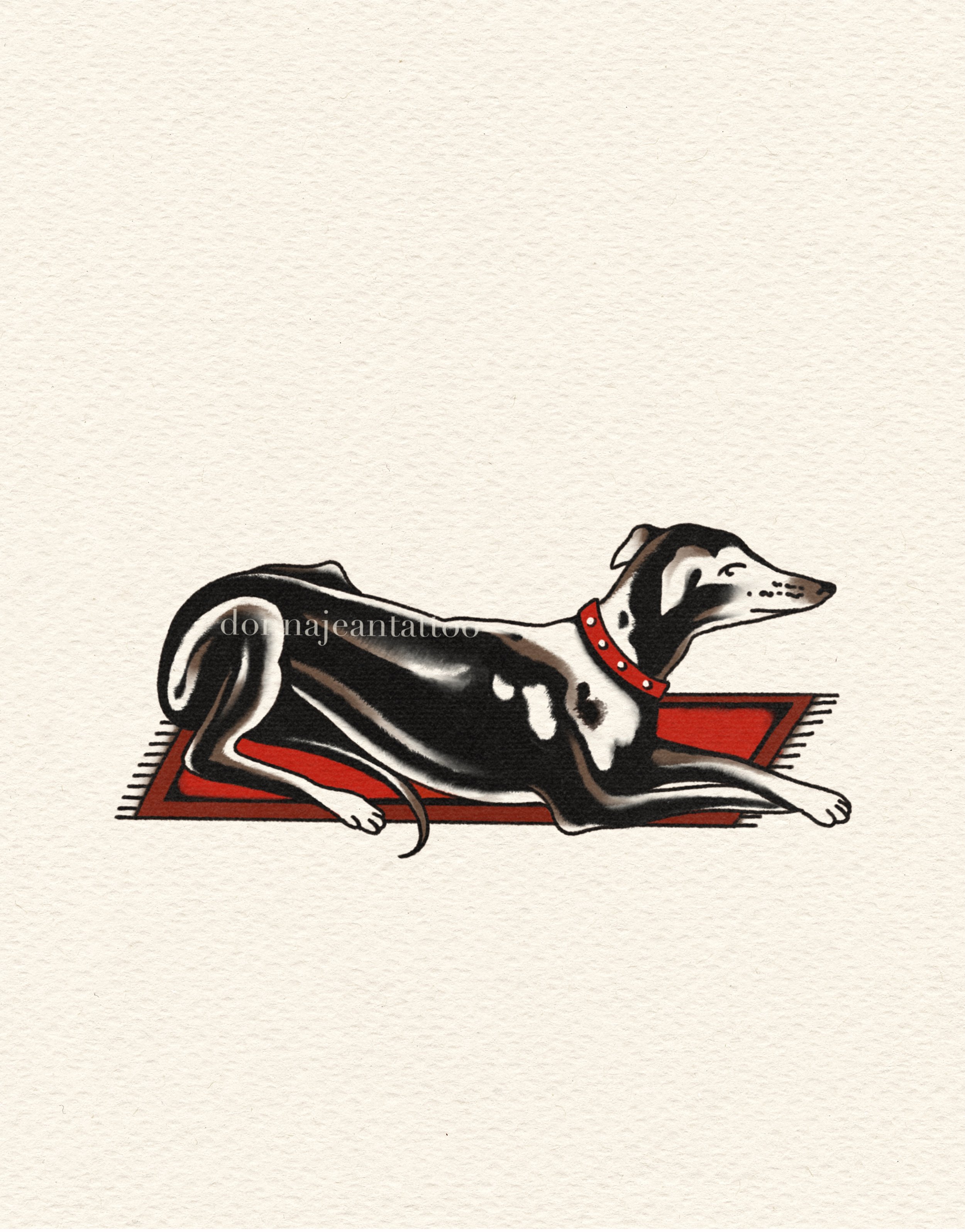 Lying Dog - 5" (across) - $400
