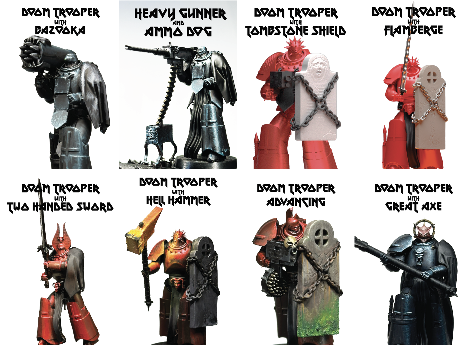 Doom Troopers Legion of Hell, Single Miniatures