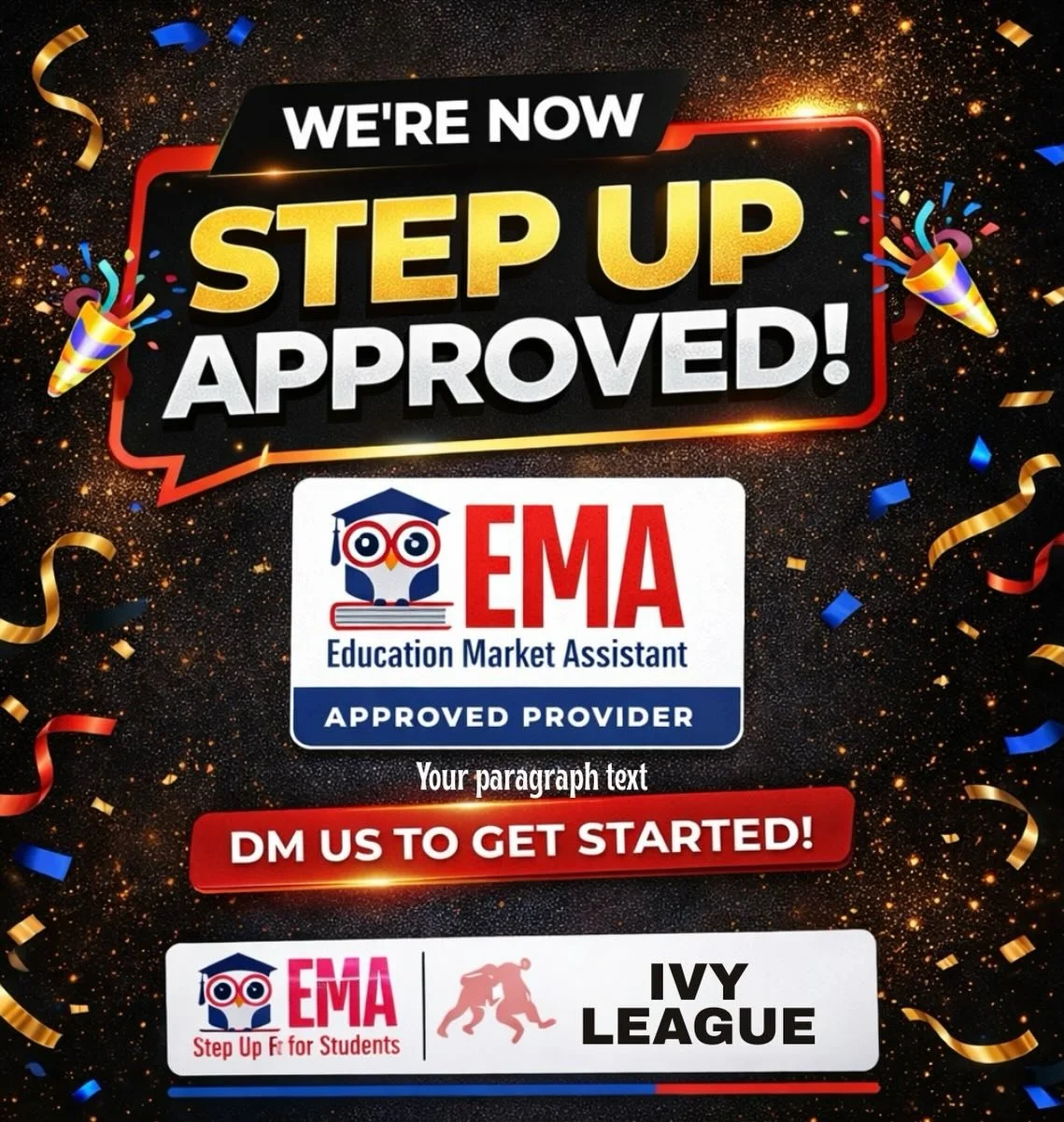 We&rsquo;re proud to announce that Ivy League is now officially Step Up For Students APPROVED! 🎉

Families can now use their EMA scholarships to enroll in our Jiu-Jitsu program.

Build confidence. Discipline. Strength.

📩 DM us for more information