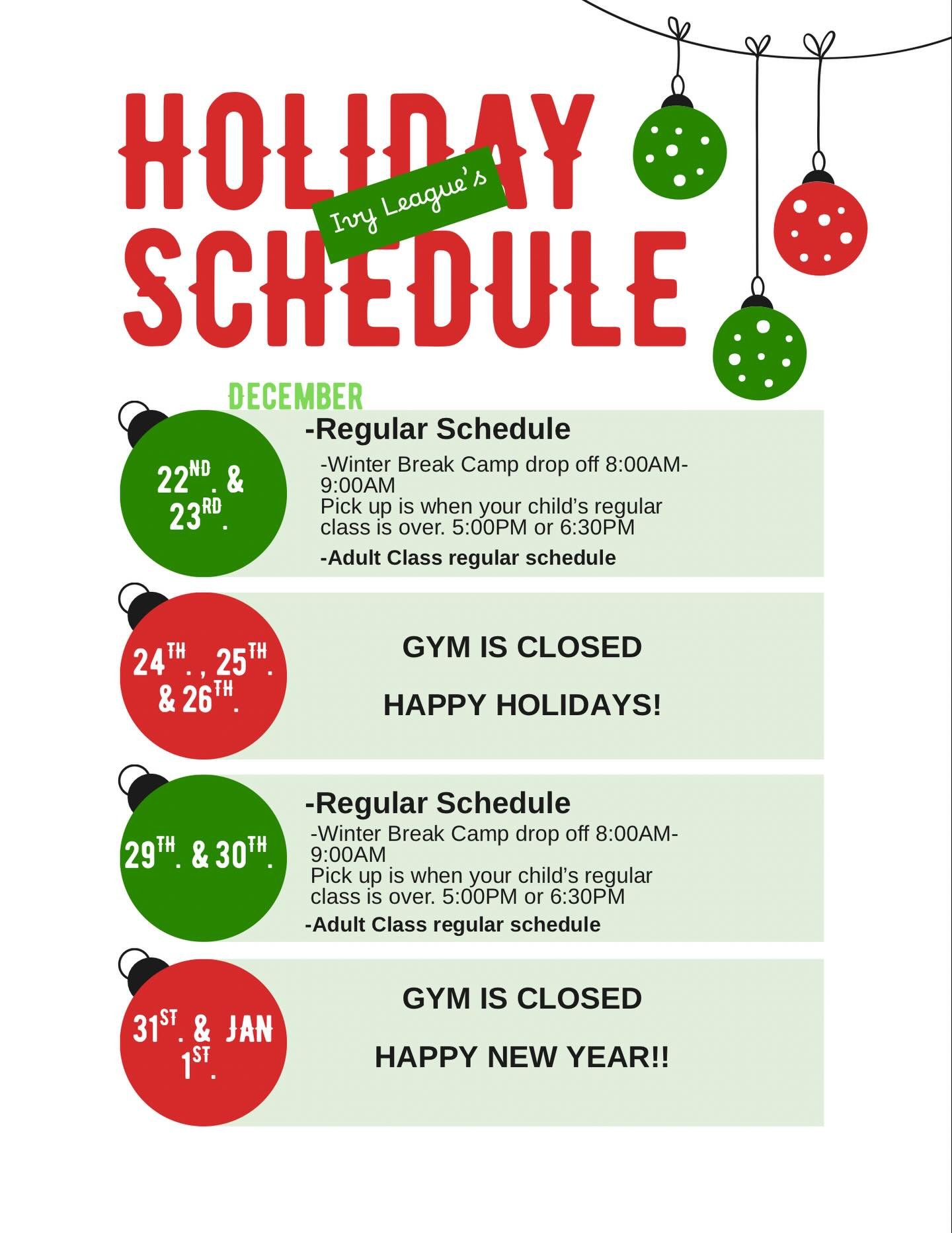 Happy Holidays from our Ivy League family to yours! Wishing everyone a season full of joy, health, and good rolls on the mats 🎄