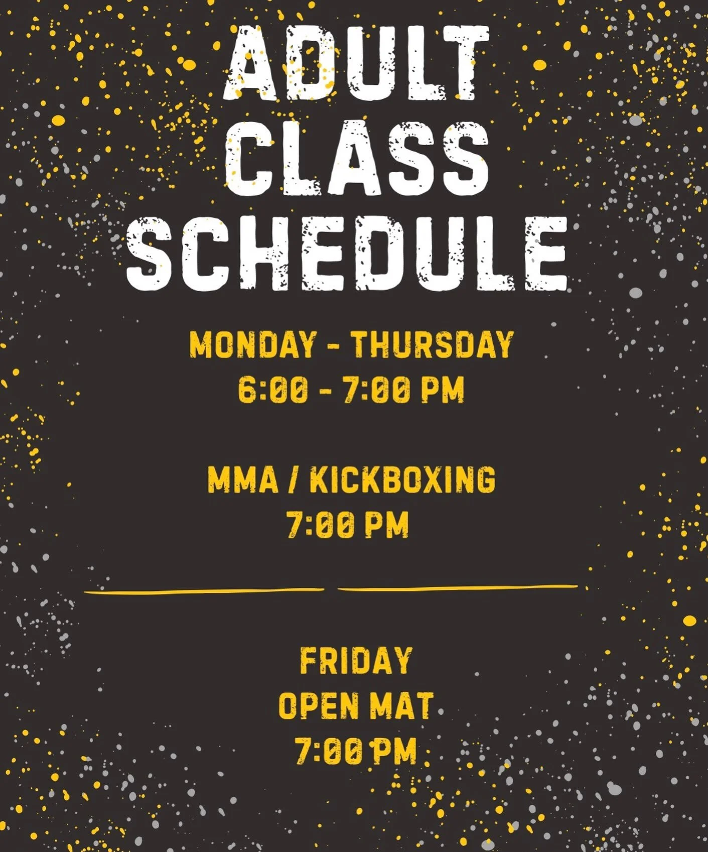 Adult Schedule
