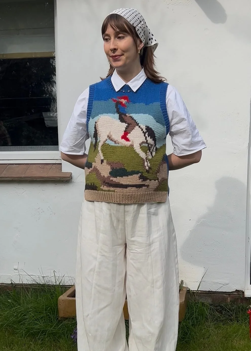 MeganFaithMakes Bronco Vest, intarsia, knitting pattern, cowboy knit