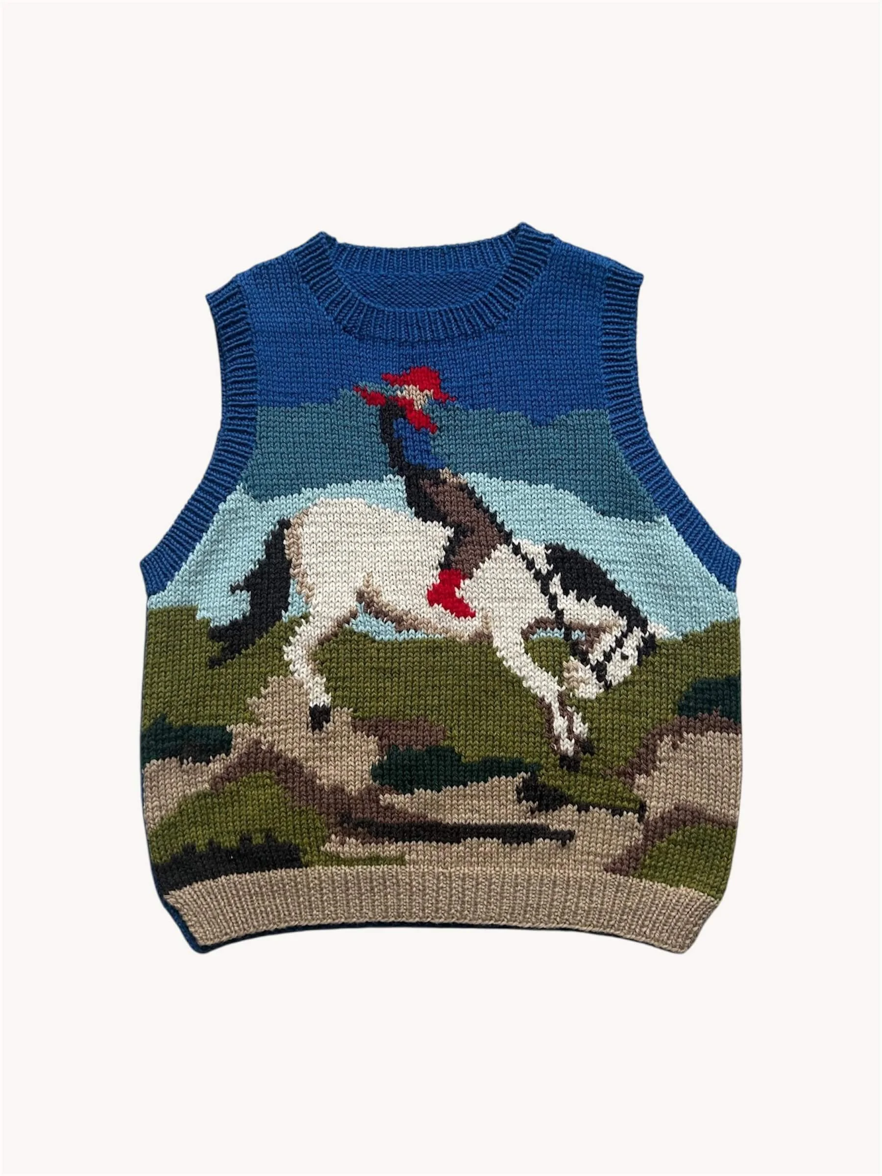 MeganFaithMakes Bronco Vest, intarsia, knitting pattern, cowboy knit