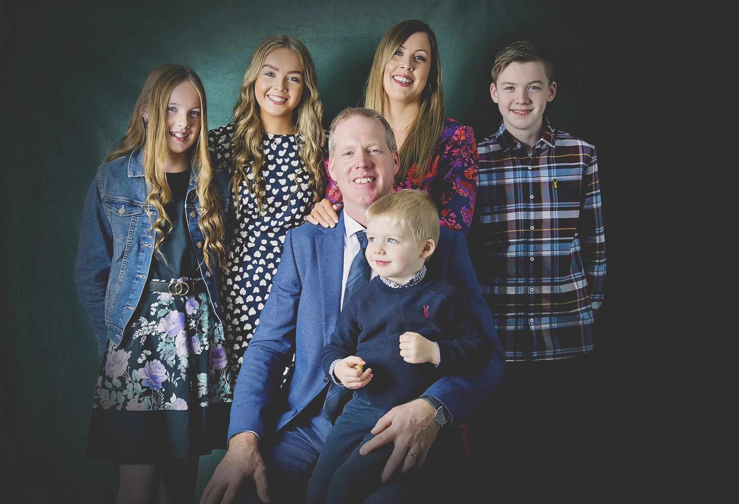 family portrait taken on the confirmation day