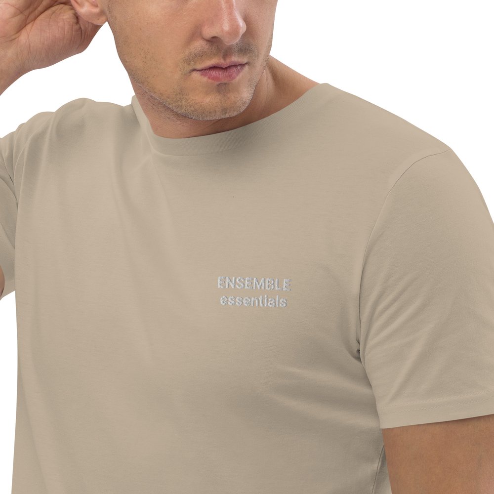 Men\'s Organic Cotton T-shirt Beige — ENSEMBLE essentials