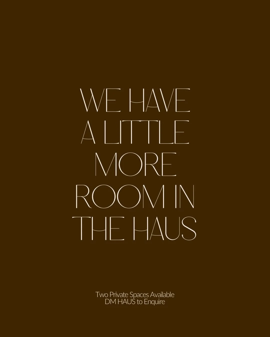 DM us HAUS to enquire 🤎
