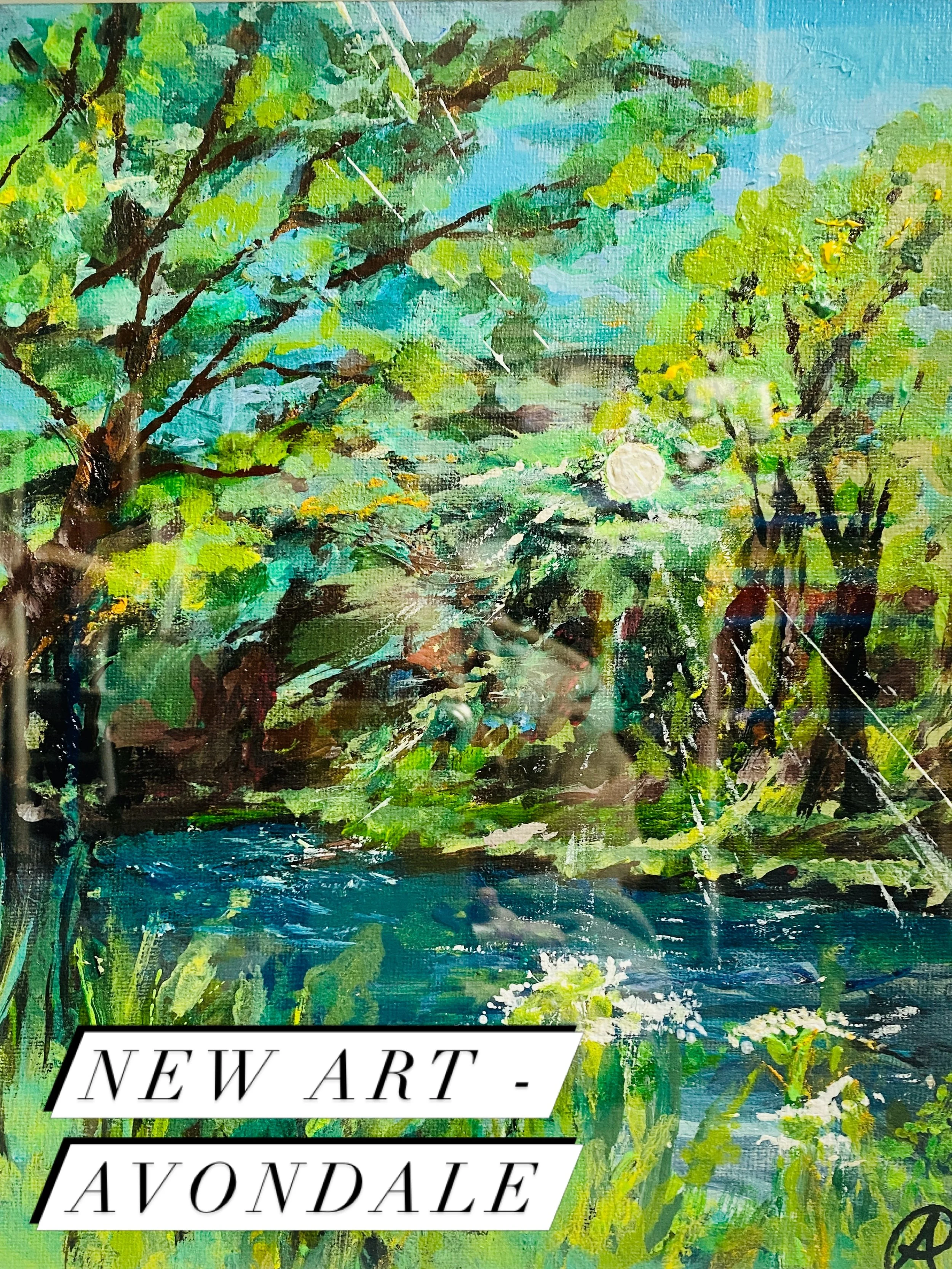 Just launched today, a beautiful bespoke painting inspired by the Avondale River, in Co Wicklow. Acrylic on canvas, framed and ready to hang. A really beautiful piece.available to purchase had at www.colourandart.ie