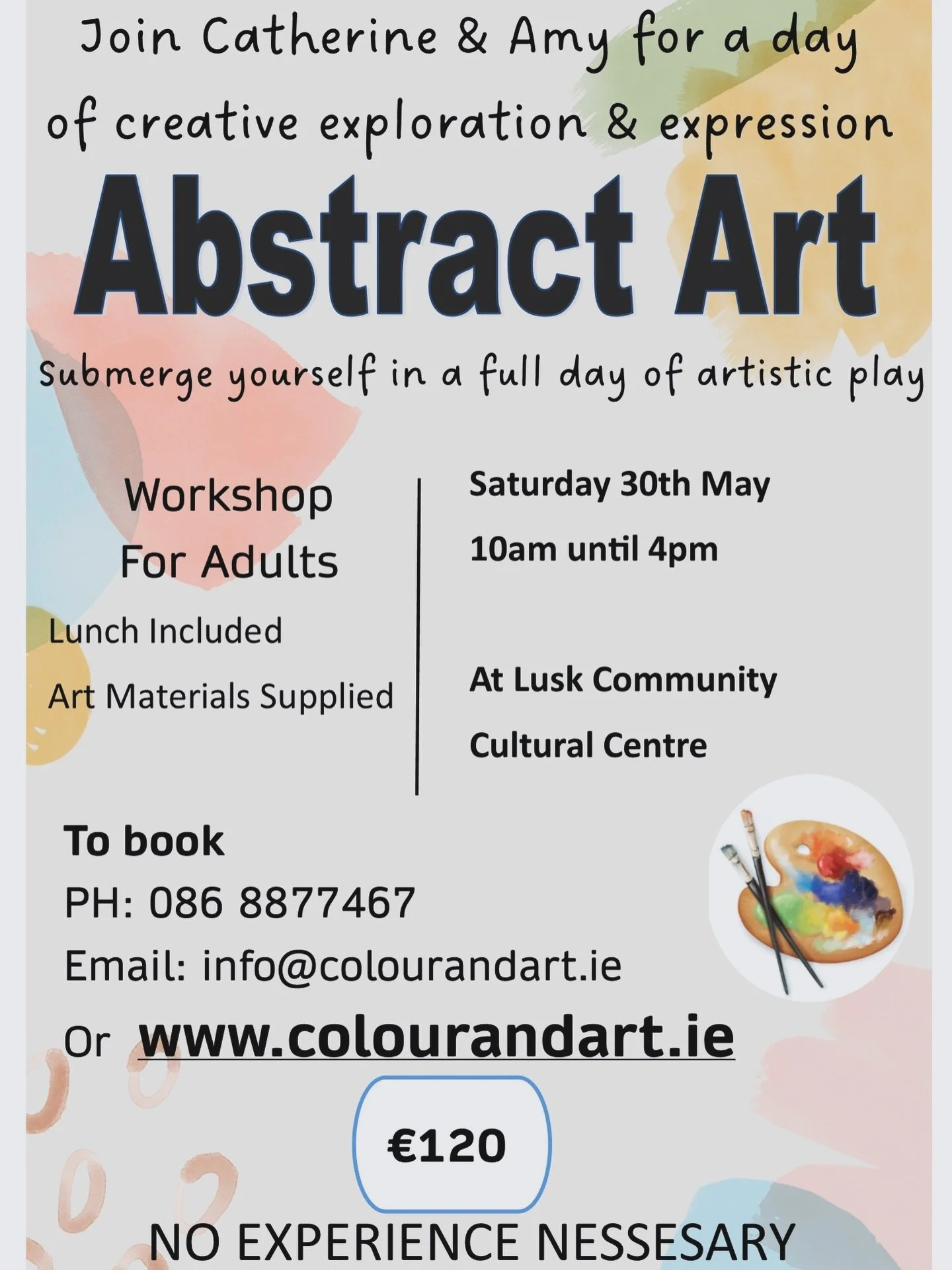 Our Spring/ Summer workshop is now live and can be booked through www.colourandart.ie