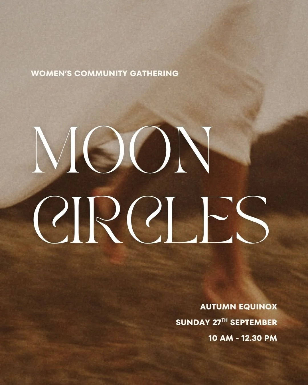 Moon Circles Women's Gathering

Sunday 27th September
10 am - 12.30 pm
@ Chariclo, G8S 8SD

A few spaces left to join us this Sunday for a special Autumn Equinox Moon Circles gathering. 

The equinox is a time when the day and night are of equal leng