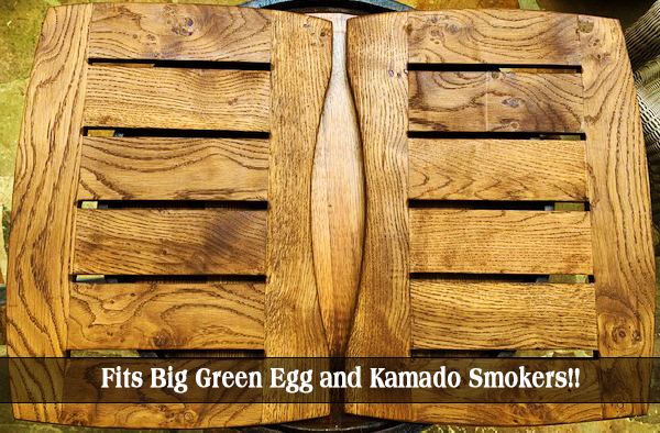 Kamado Joe Handle With Bracket Bourbon Barrel Stave Personalized