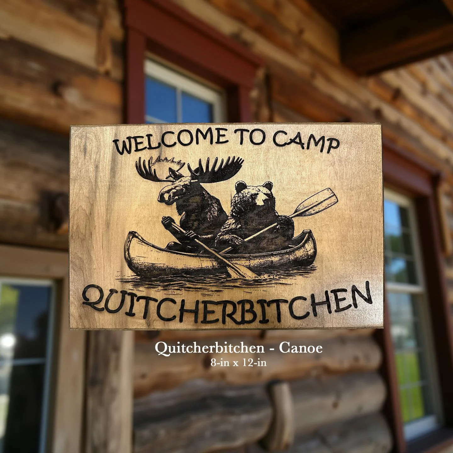 Quitcherbitchen - Canoe - 8" x 12" - $40