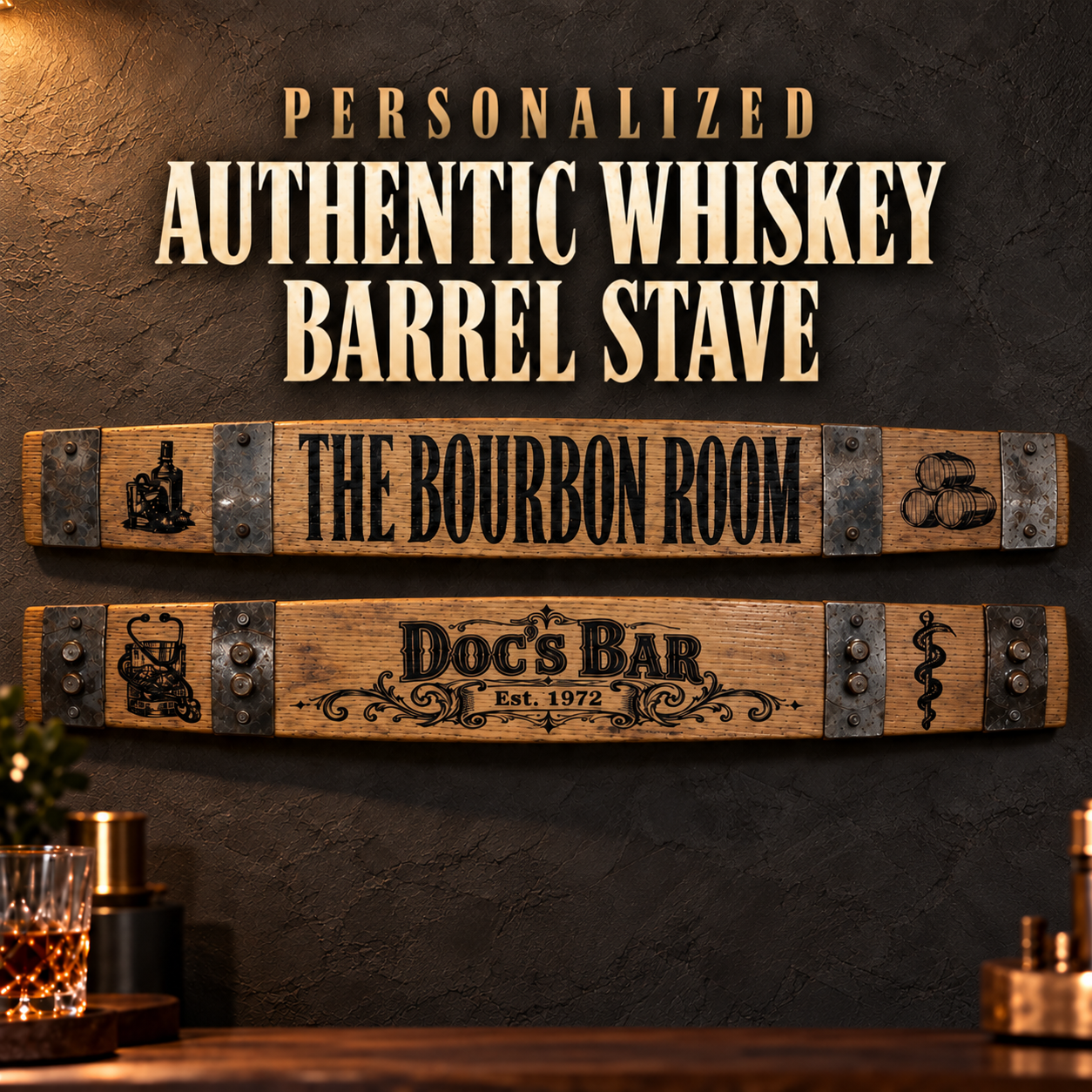Whiskey Barrel Signs
